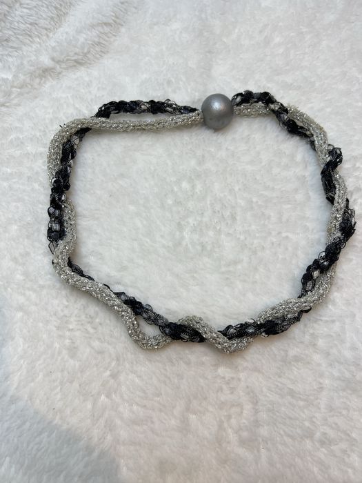 Naszyjnik materiał koralik casual klasyczny aesthetic grunge basic 29