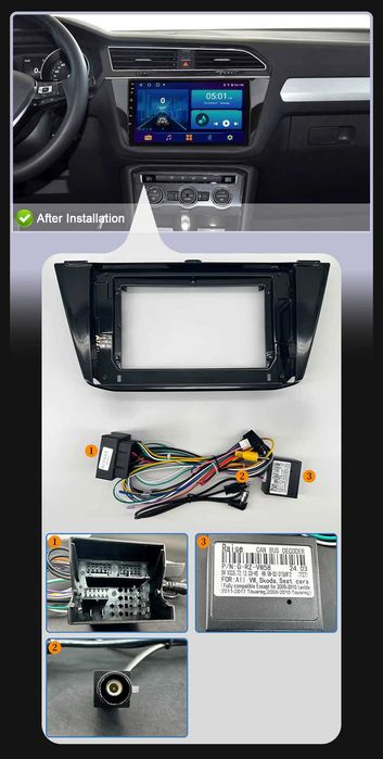 Radio Android 13 VW Tiguan 2 L 16-20r gps wifi bluetooth