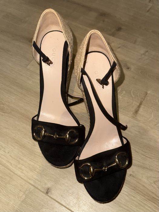 Sandały na koturnie Gucci 36 oryginalne