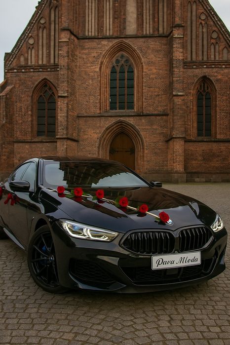 BMW 840i do ślubu-elegancja,luksus Białe skóry!Kierowca