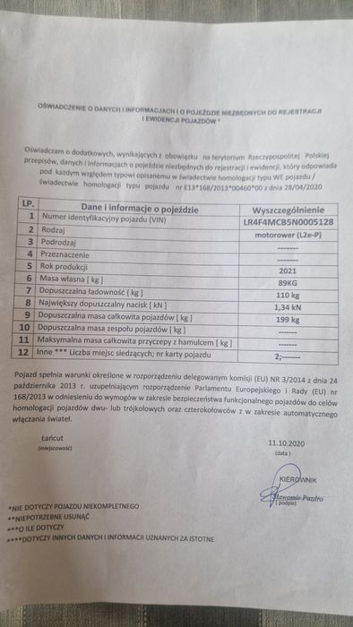 Motorower inwalicki stan idealny