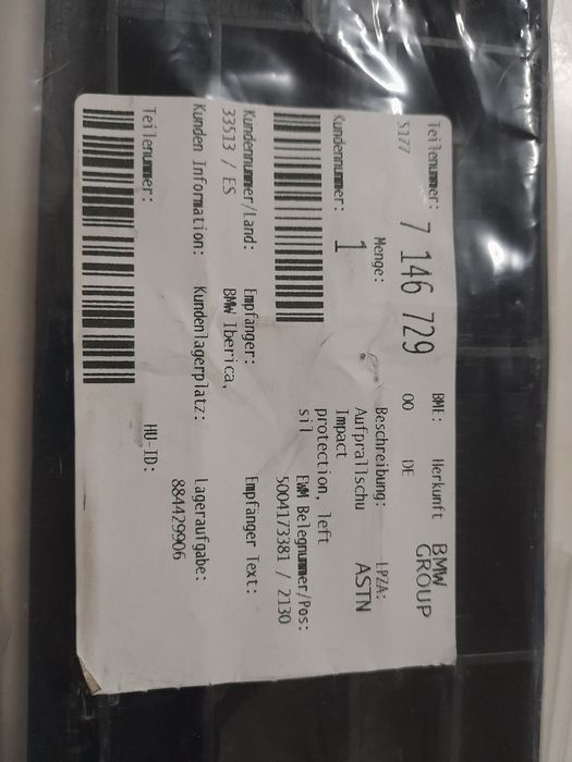 Protecção impactos soleira BMW