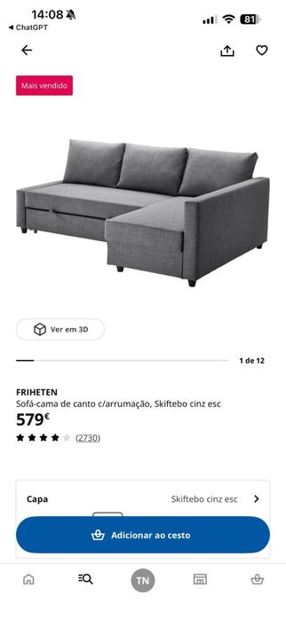 Sofá-cama Ikea FRIHETEN