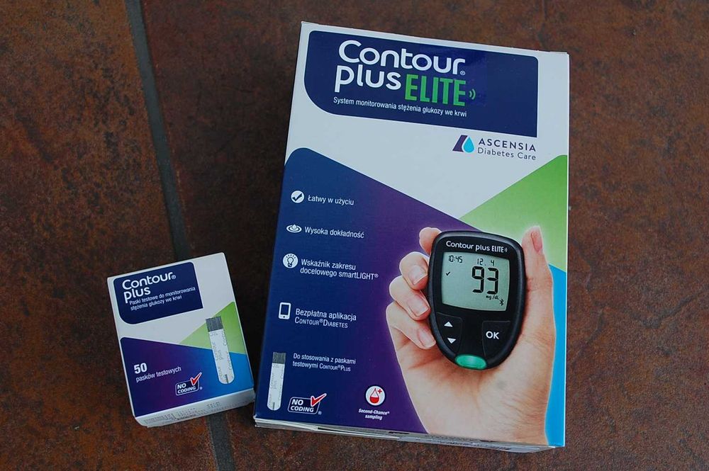 Glukomentr Contour plus Elite  + Paski Nie używany