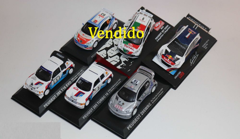 Vendo miniaturas Peugeot Citroen da minha coleção Rally 1/43.  25€/un.