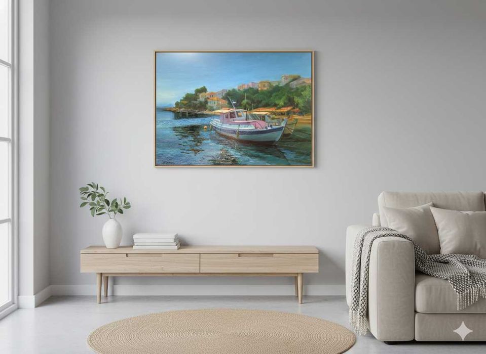 Морський пейзаж олією на подарунок 120 см на 90 см