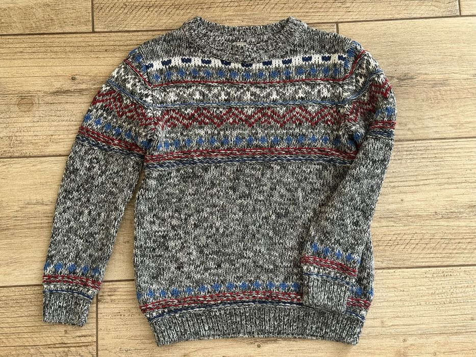 Sweterek i spodnie chinosy r.128/134