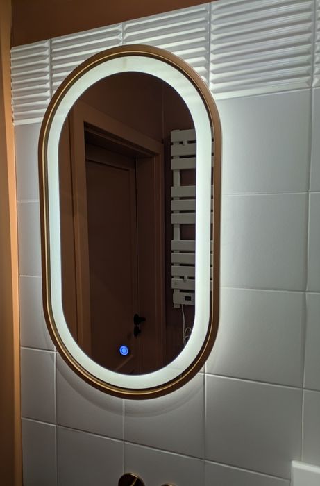 Lustro 45x80 miedziane LED