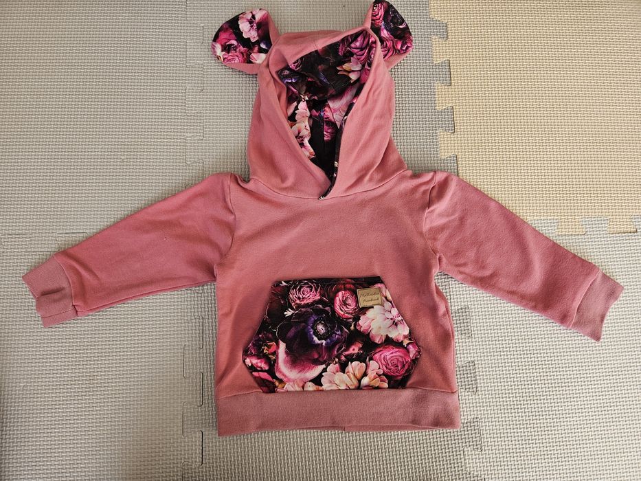 Bluza z kapturem z uszkami handmade