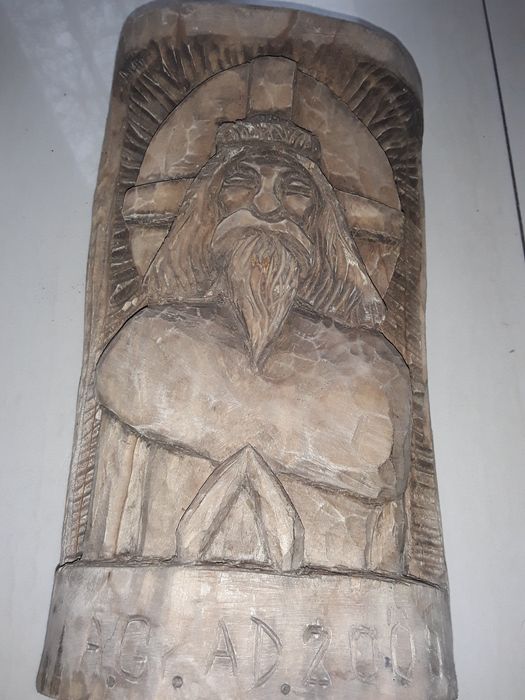 Płaskorzeźba drzeworyt Papież Jan Paweł II