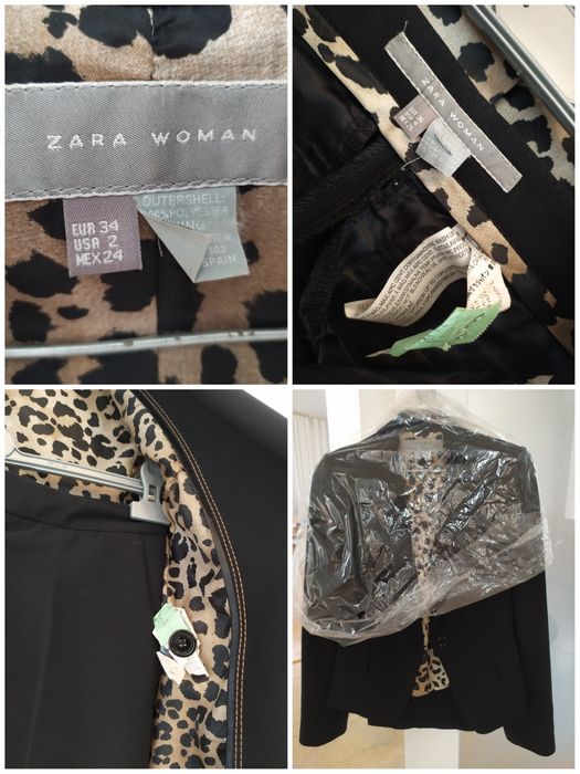 Garnitur damski czarny Zara, spodnie,marynarka