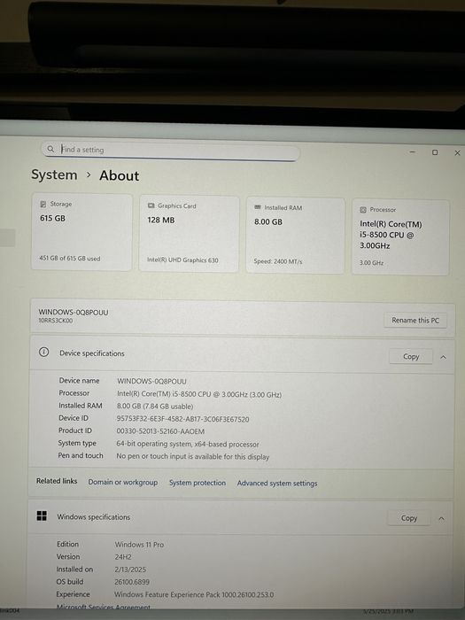 Lenovo m920q i5-8500, 8gb, 512gb+128gb