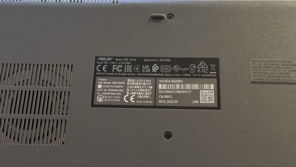 Laptop notebook ASUS 15 cali (X515E) 16GB  Win 11 + Office Idealny! Torba Gratis!