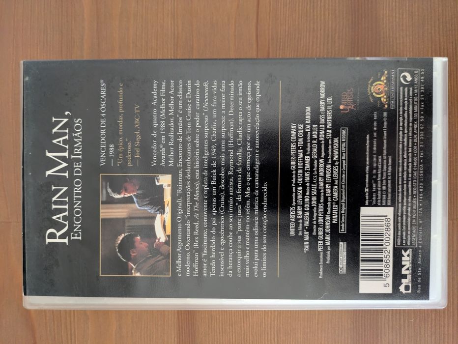 VHS " Rain Man " 1988 (Opt. Estado)