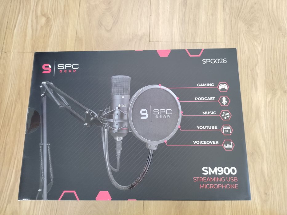 Mikrofon SPC Gear sm900 z filtrem i statywem