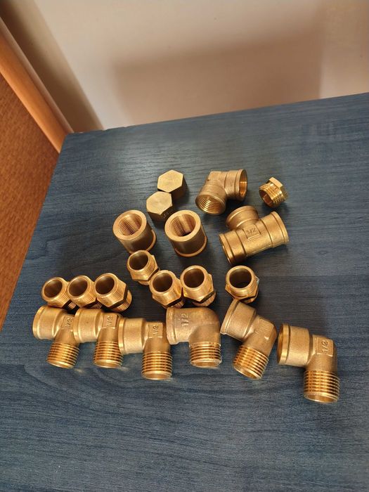 Kształtki mosiężne 1/2" NOWE