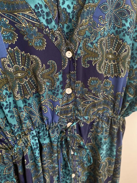 Vestido tons azul curto tamanho S