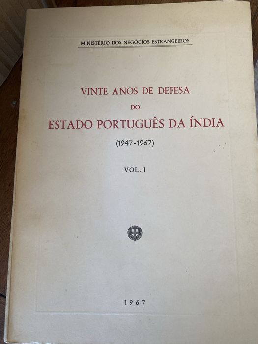 Vinte anos de defesa do Estado Português da Índia 4 volumes