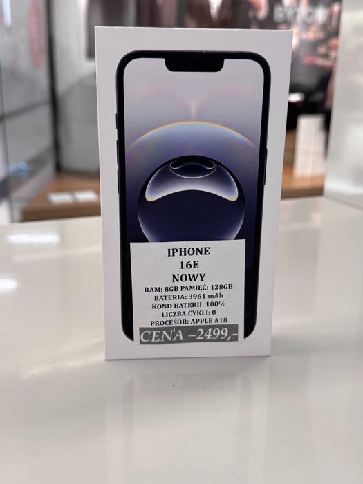 iPhone 16e 128GB NOWY Topcase Vivo *Raty 0%