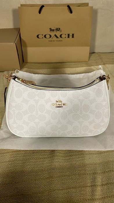 Mala Coach New York – Branca com Monograma Clássico