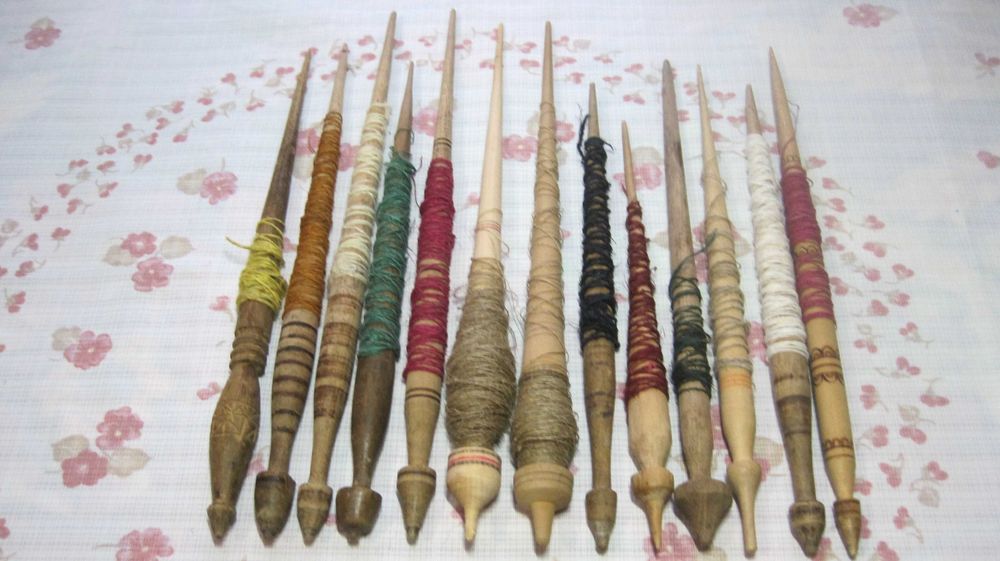 старинное веретено кустарное прясть нитки пряжу старина прялка прядка