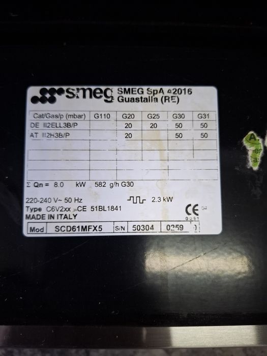 Газова птита SMEG SCD61MFX5