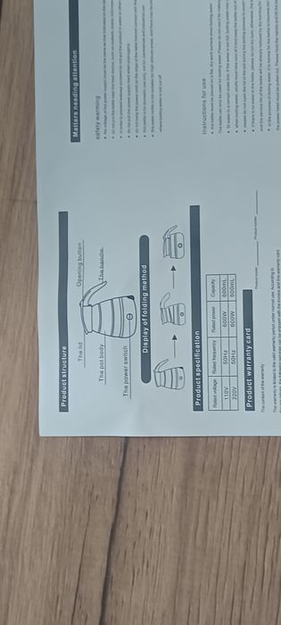 Składany czajnik elektryczny, czajnik turystyczny