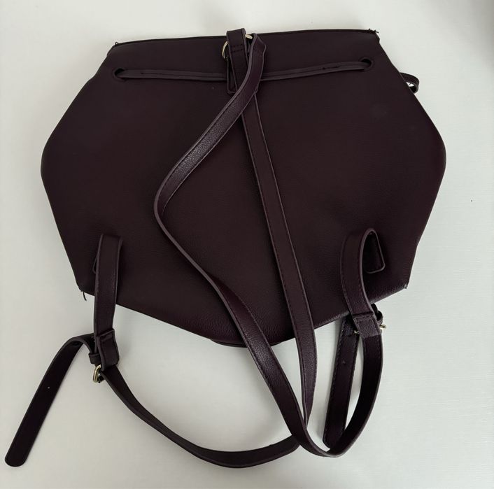 Bordowy elegancki plecak