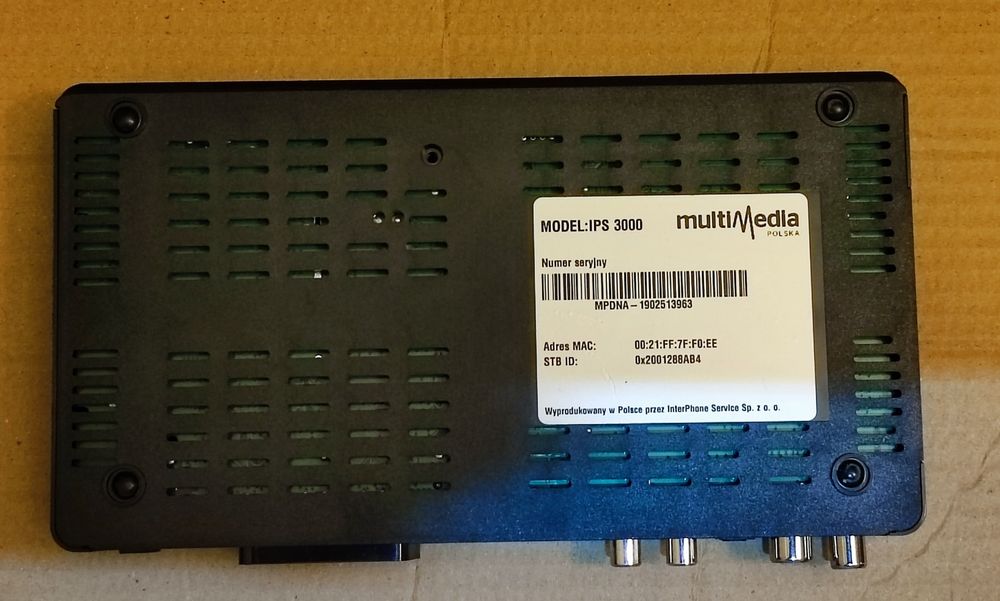 Dekoder kablowy Multimedia IPS 3000 sprawdzony, działający