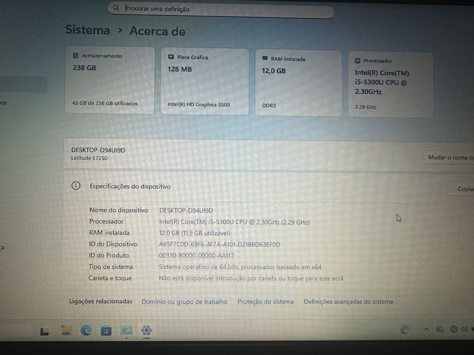 Dell 7250 em otimo estado i5 pro