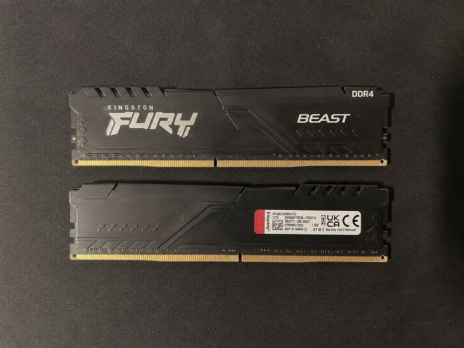 Kingston FURY Beast DDR4 32GB (2×16GB) 3200MHz CL18 | KF436C18BBK2/32