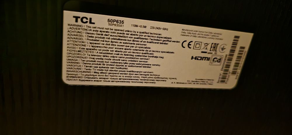 Smart tv 4k 50" tcl