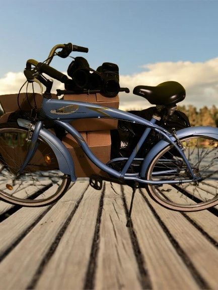 Rower retro niebieski