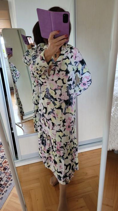 Kolorowa sukienka maxi H&M