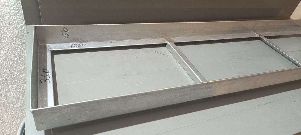 Aro cantoneira em inox  1260mmx310mmx60mm espessura de 1mm