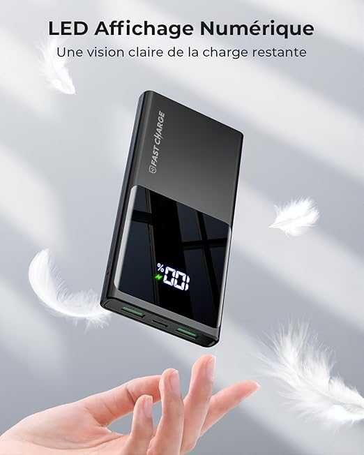 Power Bank 10500mAh USB C 15W 3 wyjściami LED 629
