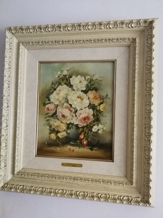 PELA URGÊNCIA: Pintura a óleo do artista italiano KEVIN, autenticada