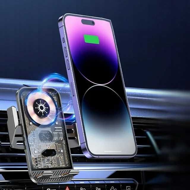 Uchwyt Na Telefon Ładowarka Indukcyjna Bezprzewodowa Czujnik Ruchu