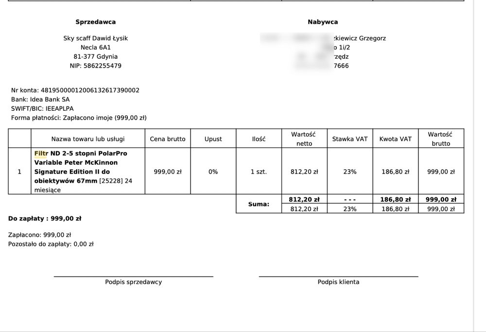 Filtr PolarPro Variable ND 2-5 stopnie Peter McKinnon Edition II 67 mm