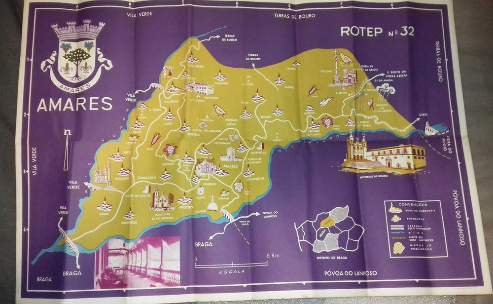 Roteiro turístico Amares Caldelas 1962