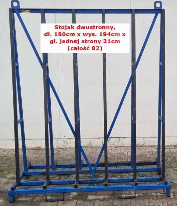 Stojak do szkła (do transportu i magazynowania) ze stali lakierowanej