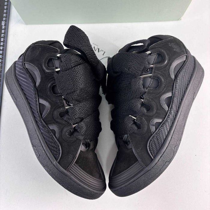 (БЕЗ ПЕРЕДОПЛАТИ)Lanvin Curb Sneakers ланвін карб снікерс чорні опіум