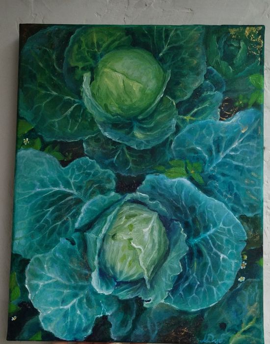Картина "Капустини" олійна фарба