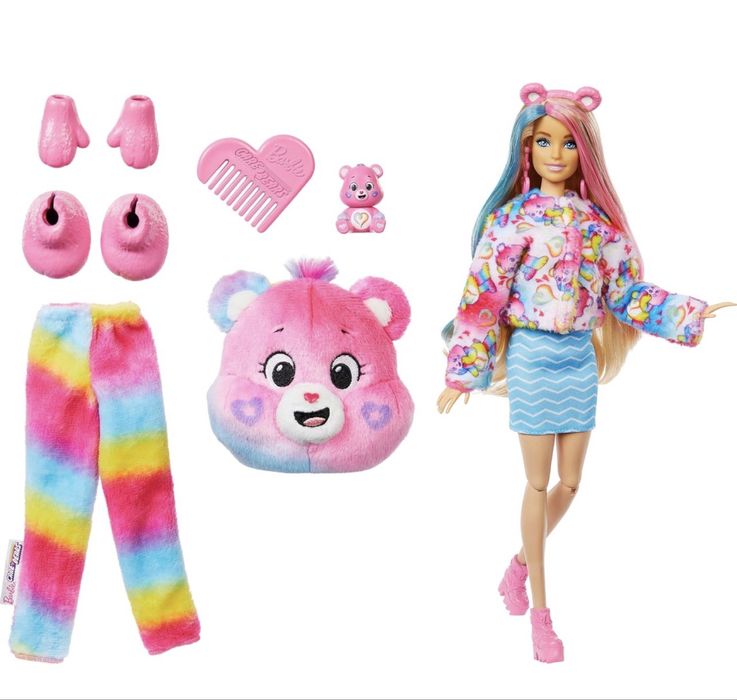 Barbie Cutie Reveal care bears Барбі ведмедик, пінгвін