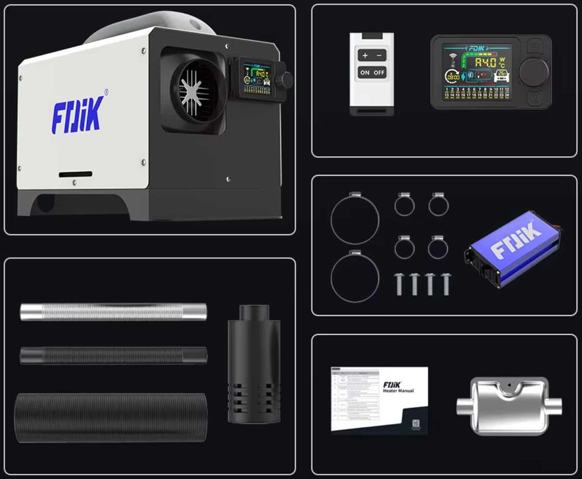 Nagrzewnica olejowa 8KW 12/230V ZASILACZ WEBASTO do kampera garażu PL