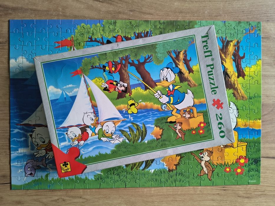 Puzzle Trefl 260, Disney, Kaczor Donald, lata 90-te, kompletne