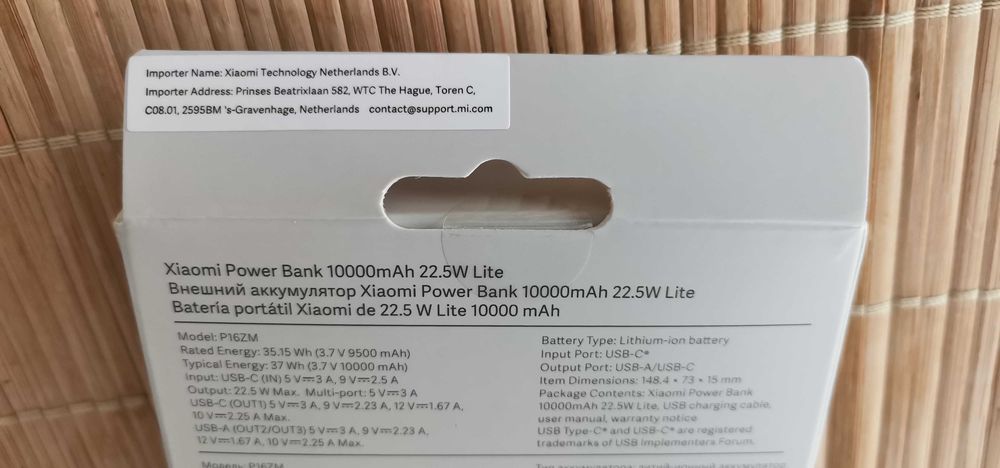 Power Bank Xiaomi 10000mAh Lite 22,5W. Nowy