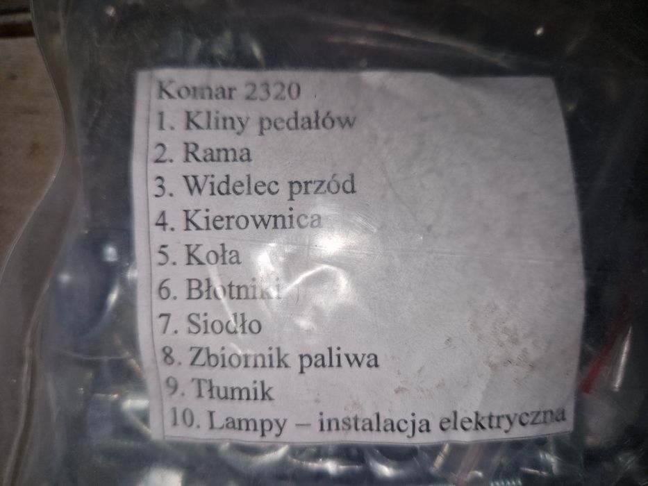 Nowy zestaw kpl śrub do całego komarka 2320 sztywniak pl ocynk