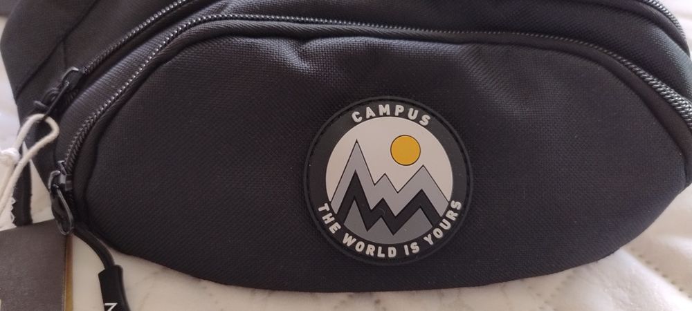 Nowa Campus nerka biodrowa czarna 2 przegródki okazja saszetka na pas