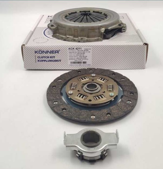 Комплект сцепления KÖNNER VAZ 2108 (диск + корзина+выжимной) D-190 mm ...